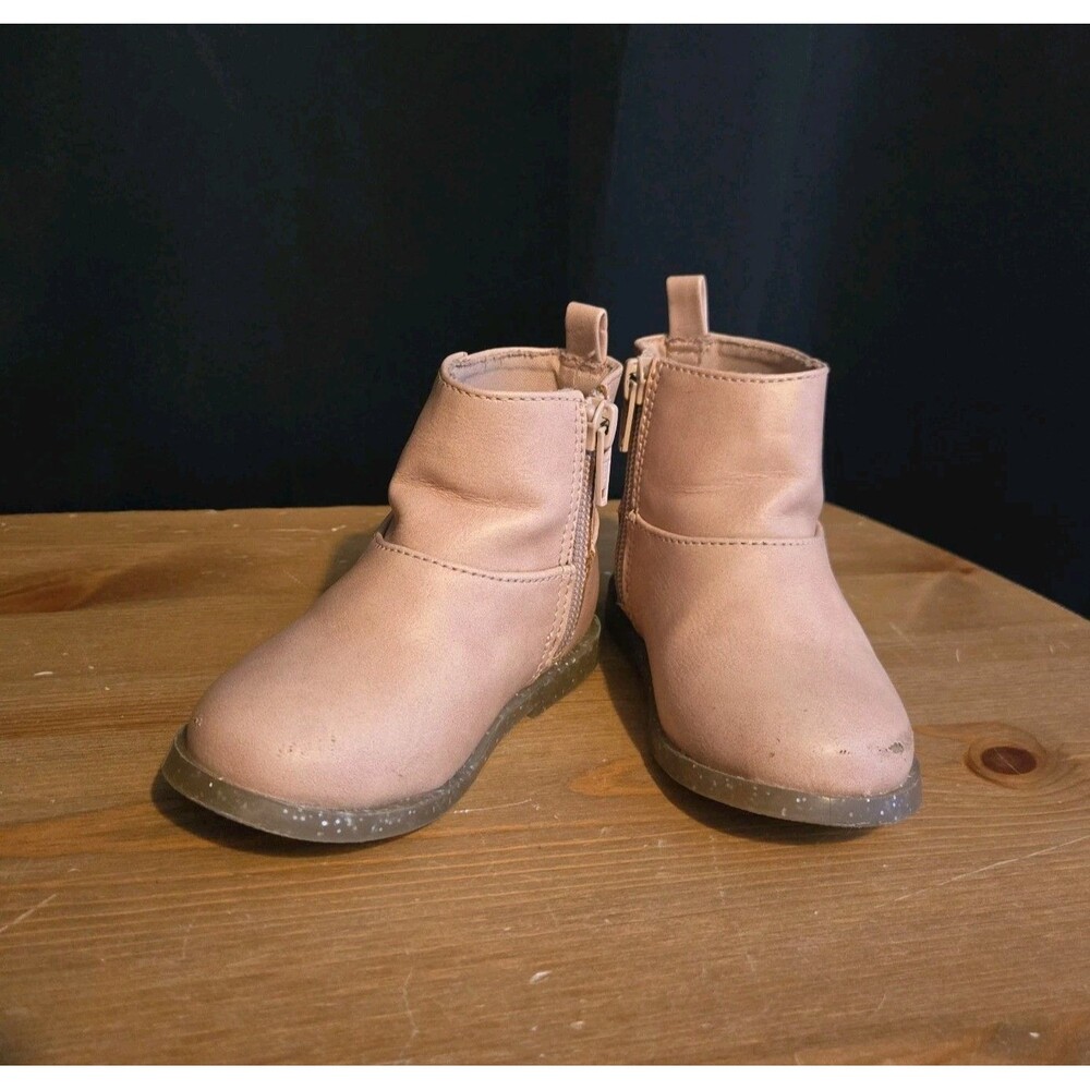Old Navy Toddler Ankle Boots, Blush Pink Sparkles, Size 6 (13.5)